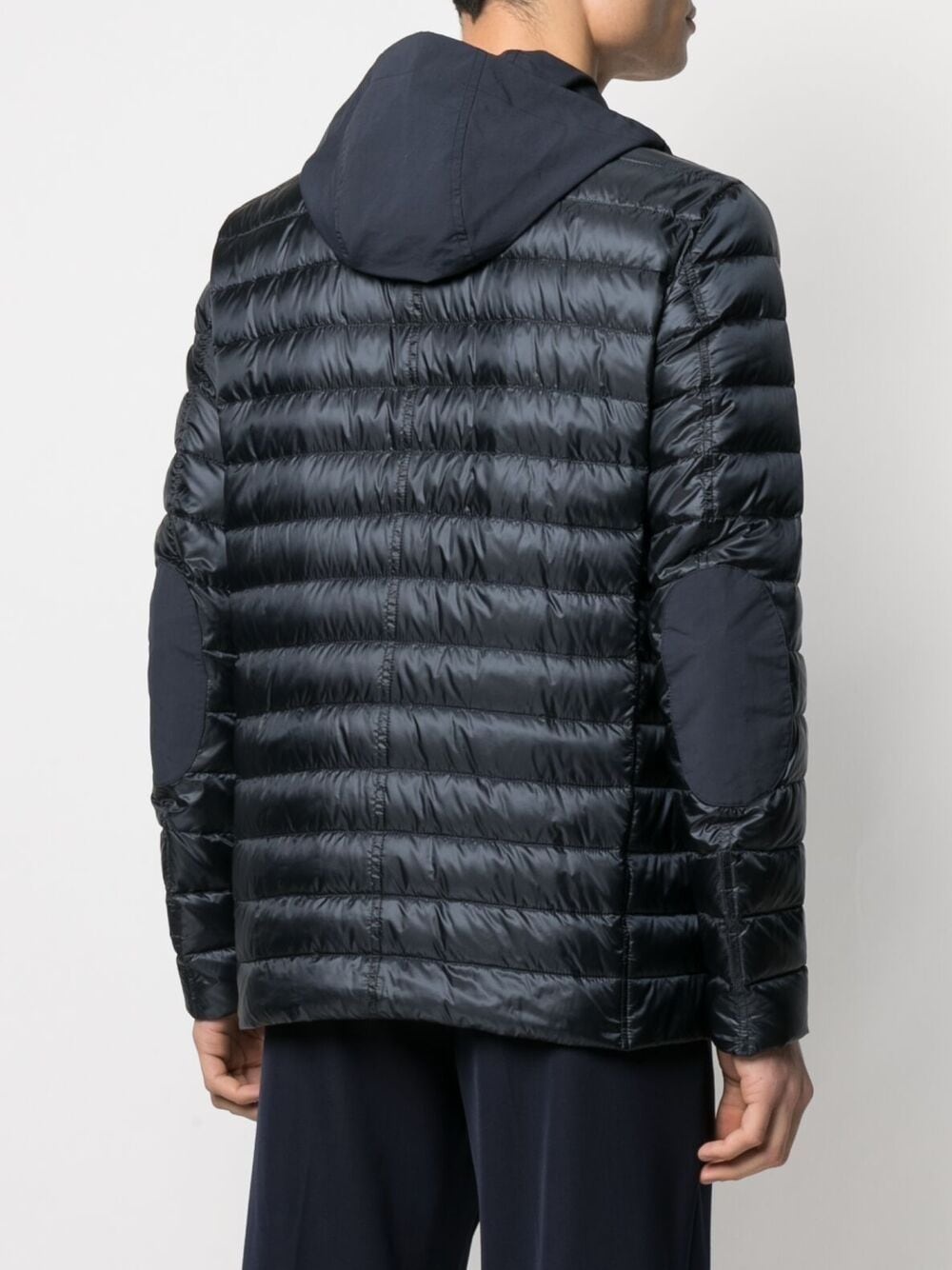 notched-lapel padded jacket - 4