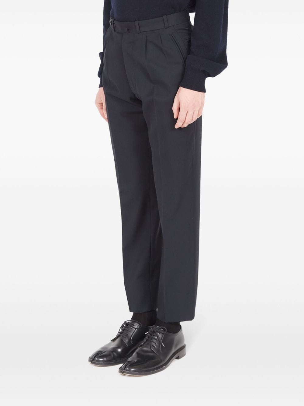 virgin-wool cropped trousers - 6