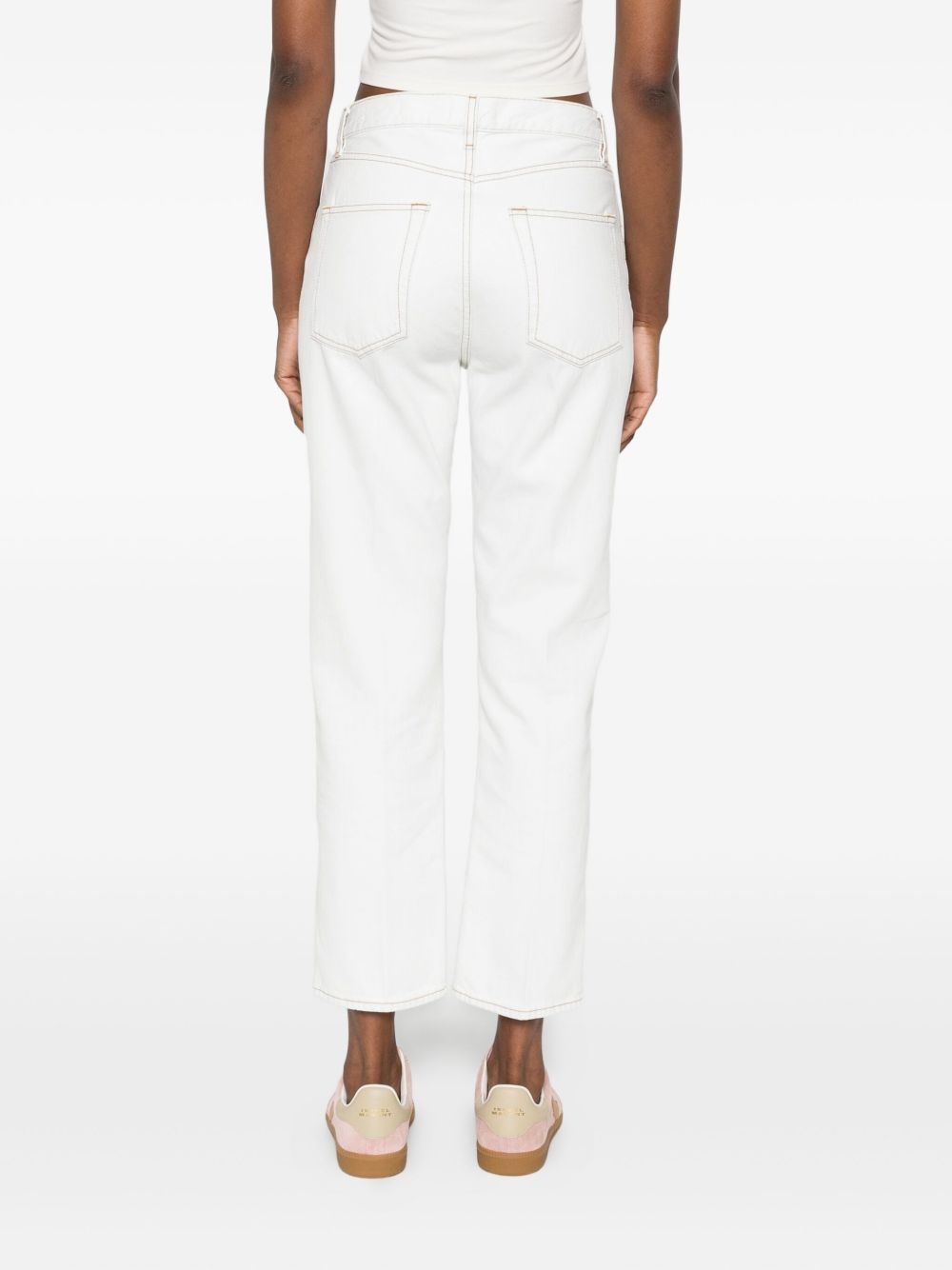 contrast-stitching jeans - 4
