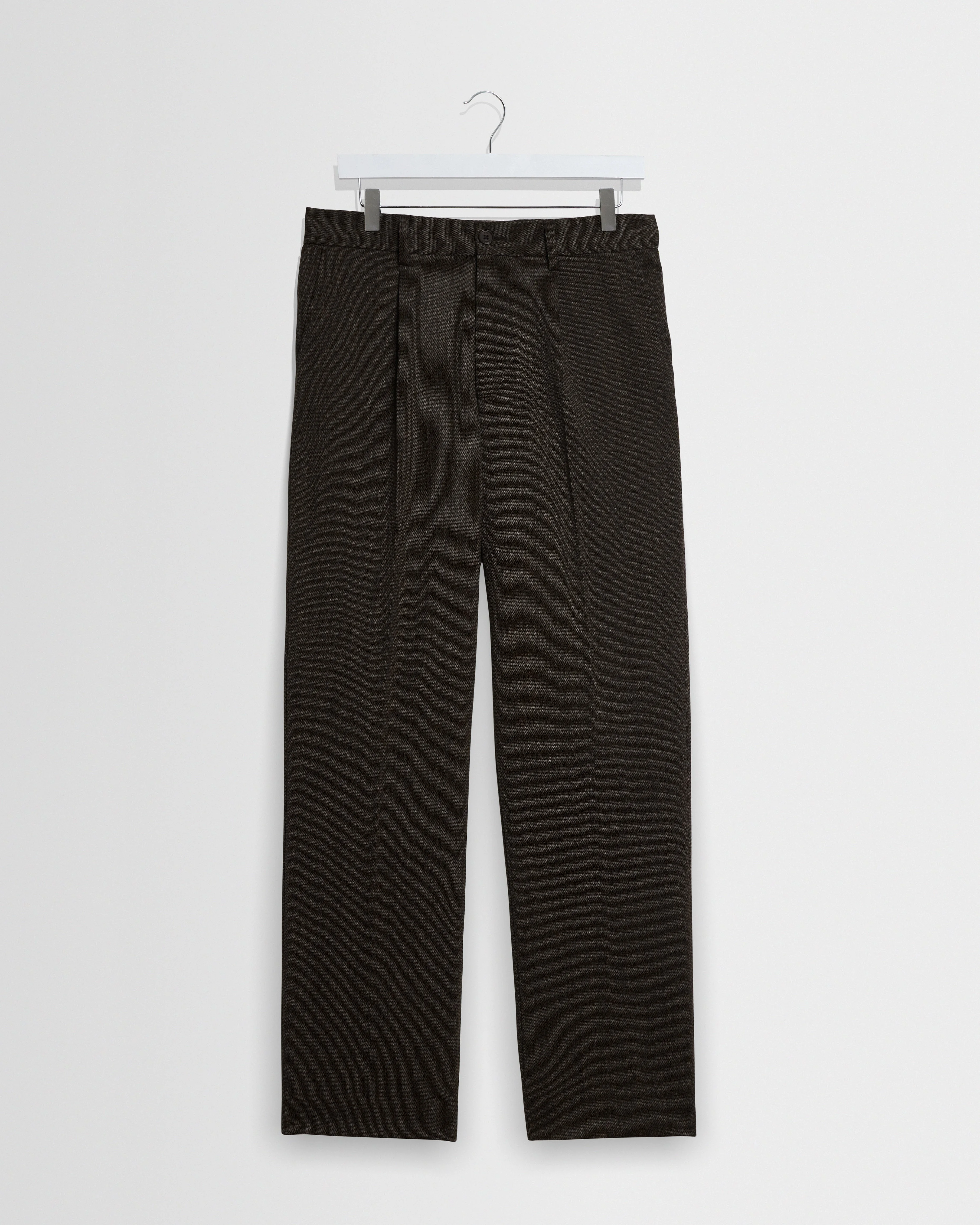 Aubyn - Brown Two Tone Wool Blend Trouser - 1