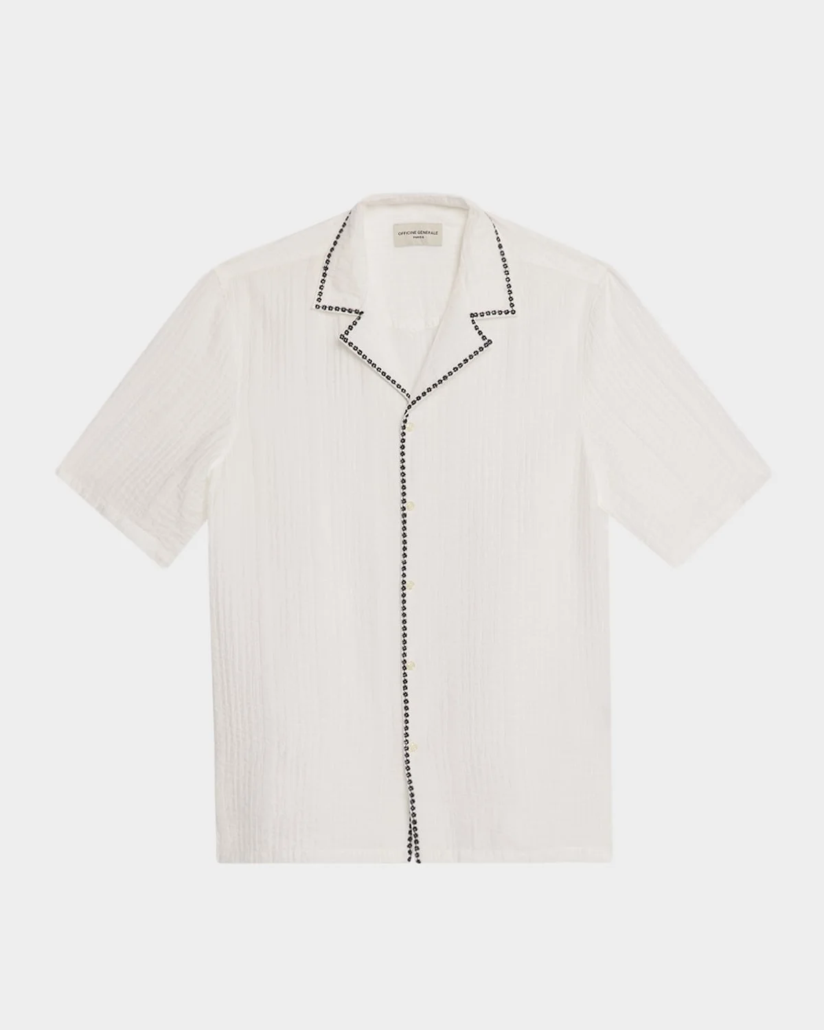 Men's Eren Textured Viscose Short-Sleeve Camp Shirt - 1