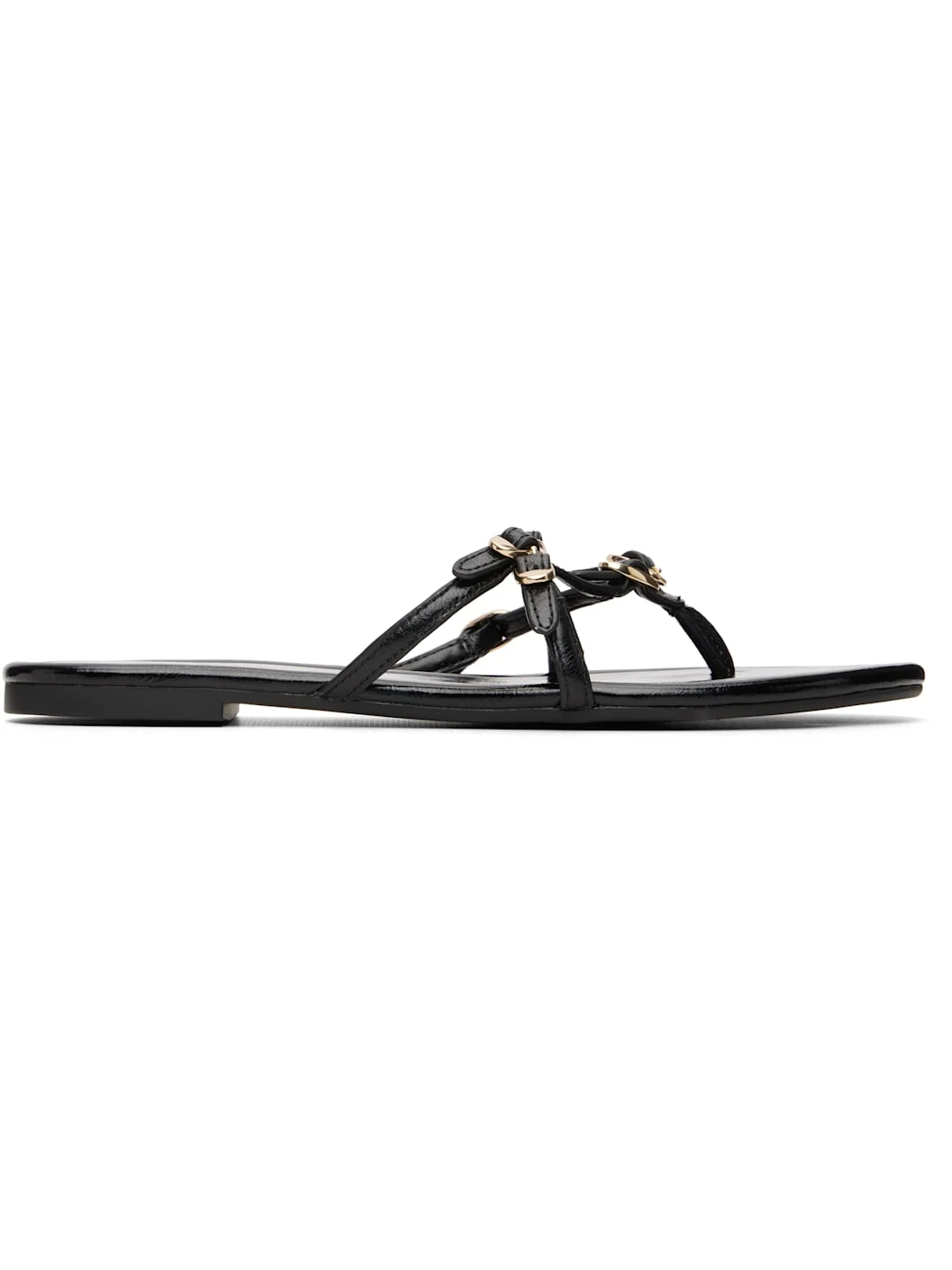 Black 'The Leather Kiki' Sandals - 1