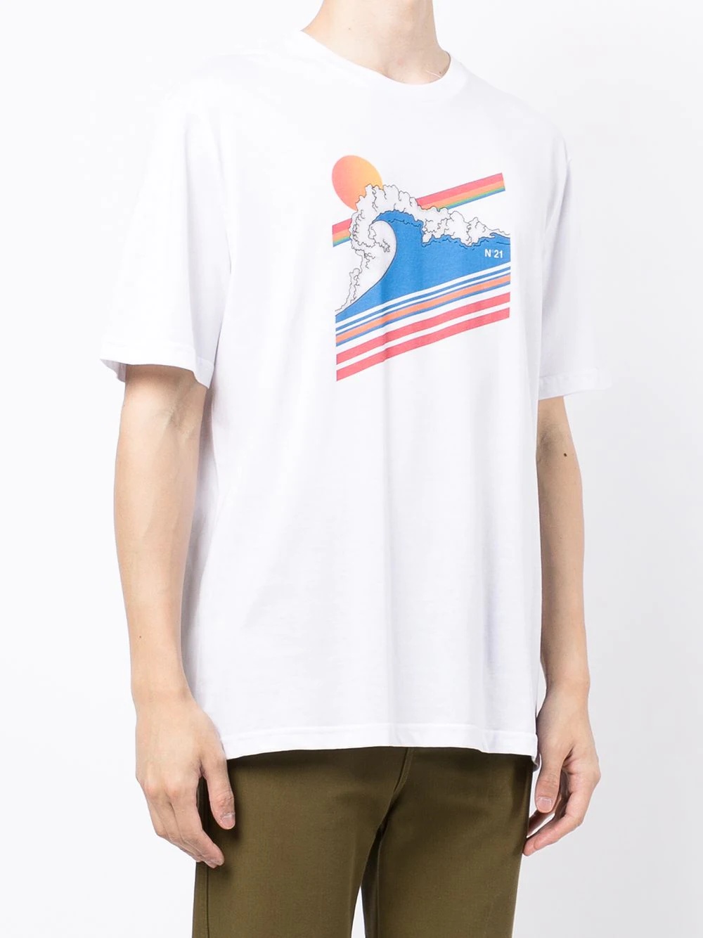 sun wave graphic print T-shirt - 3