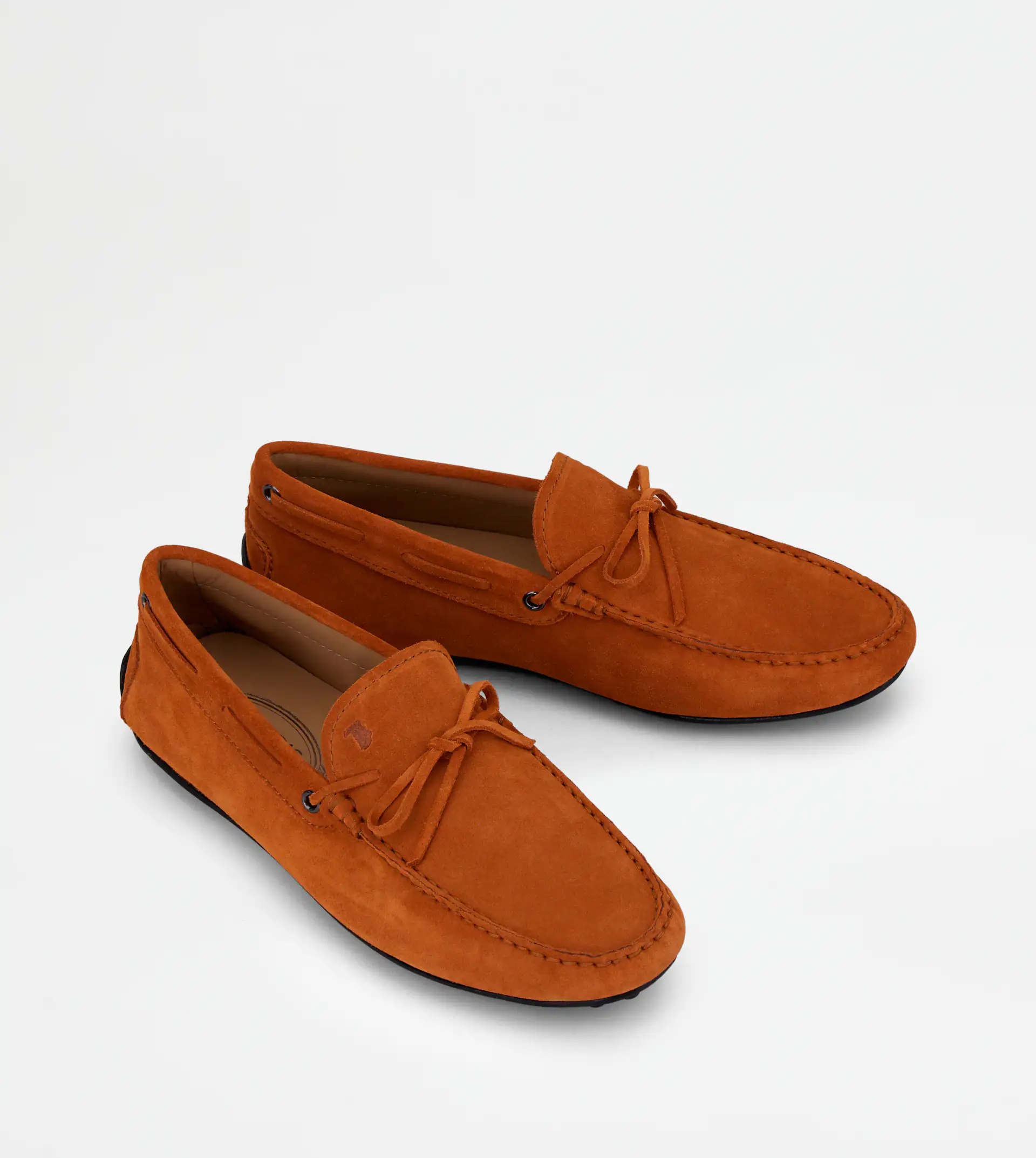 CITY GOMMINO DRIVING SHOES IN SUEDE - ORANGE - 2