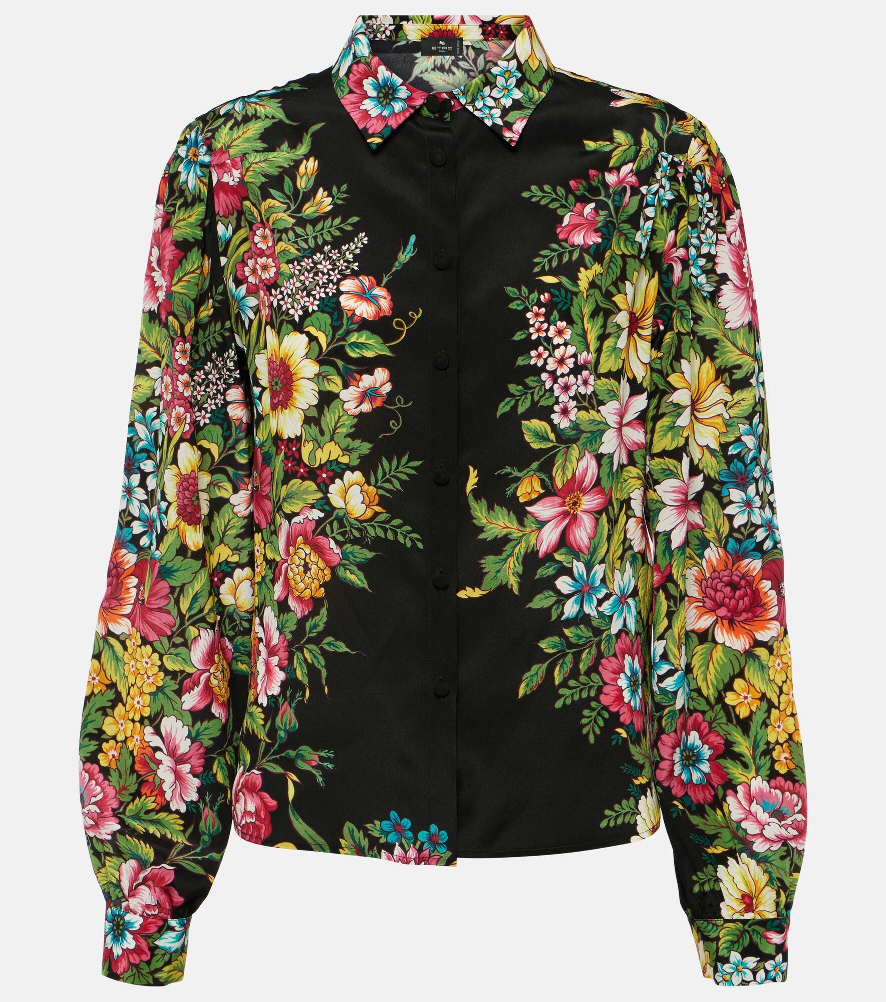 Printed silk shirt - 1