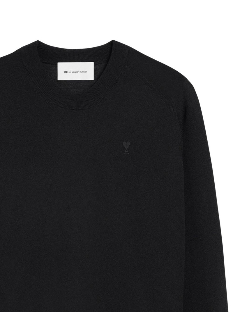 AMI Paris crew-neck logo sweater outlook