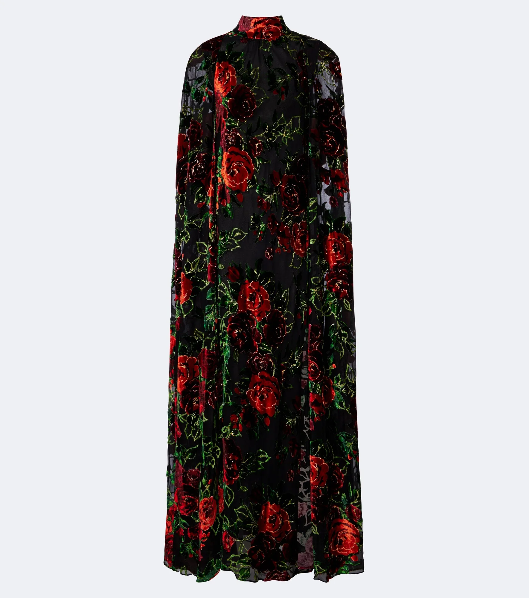 Floral devoré velvet gown - 1