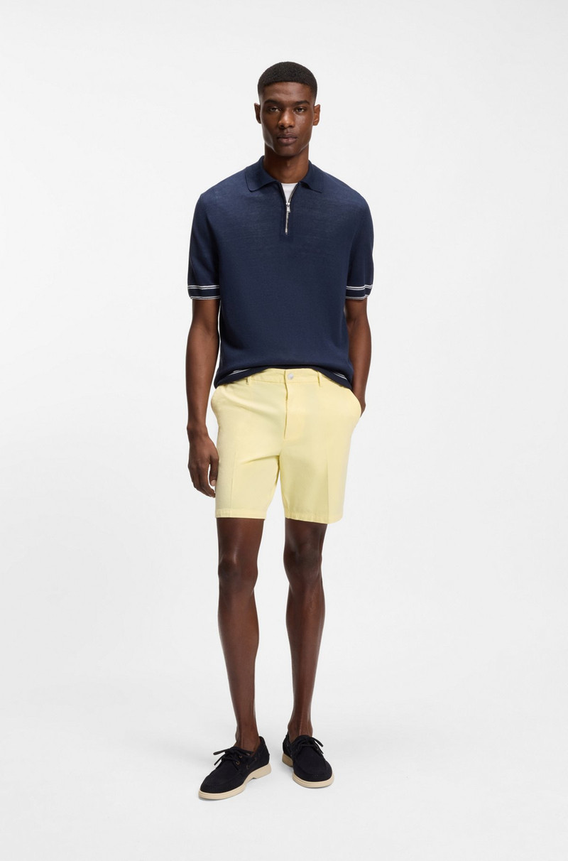 BOSS MODERN-FIT SHORTS IN STRETCH-COTTON TWILL outlook