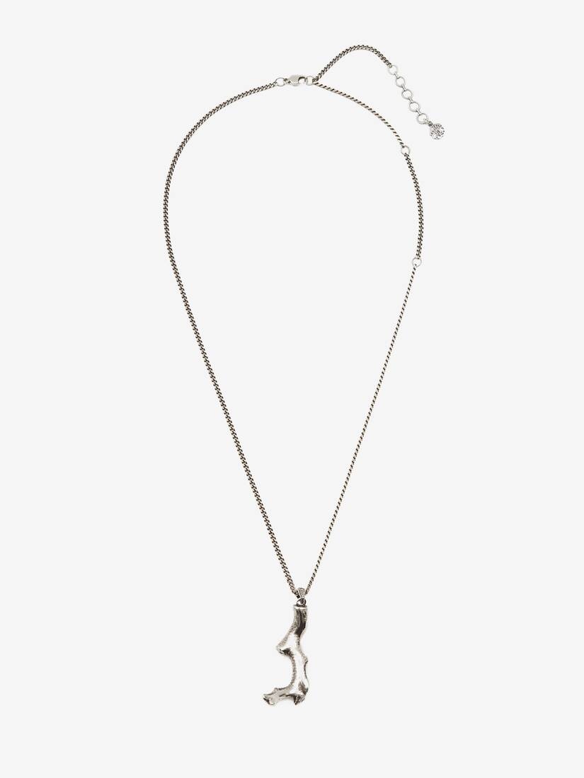 Coral Necklace in Antique Silver - 1