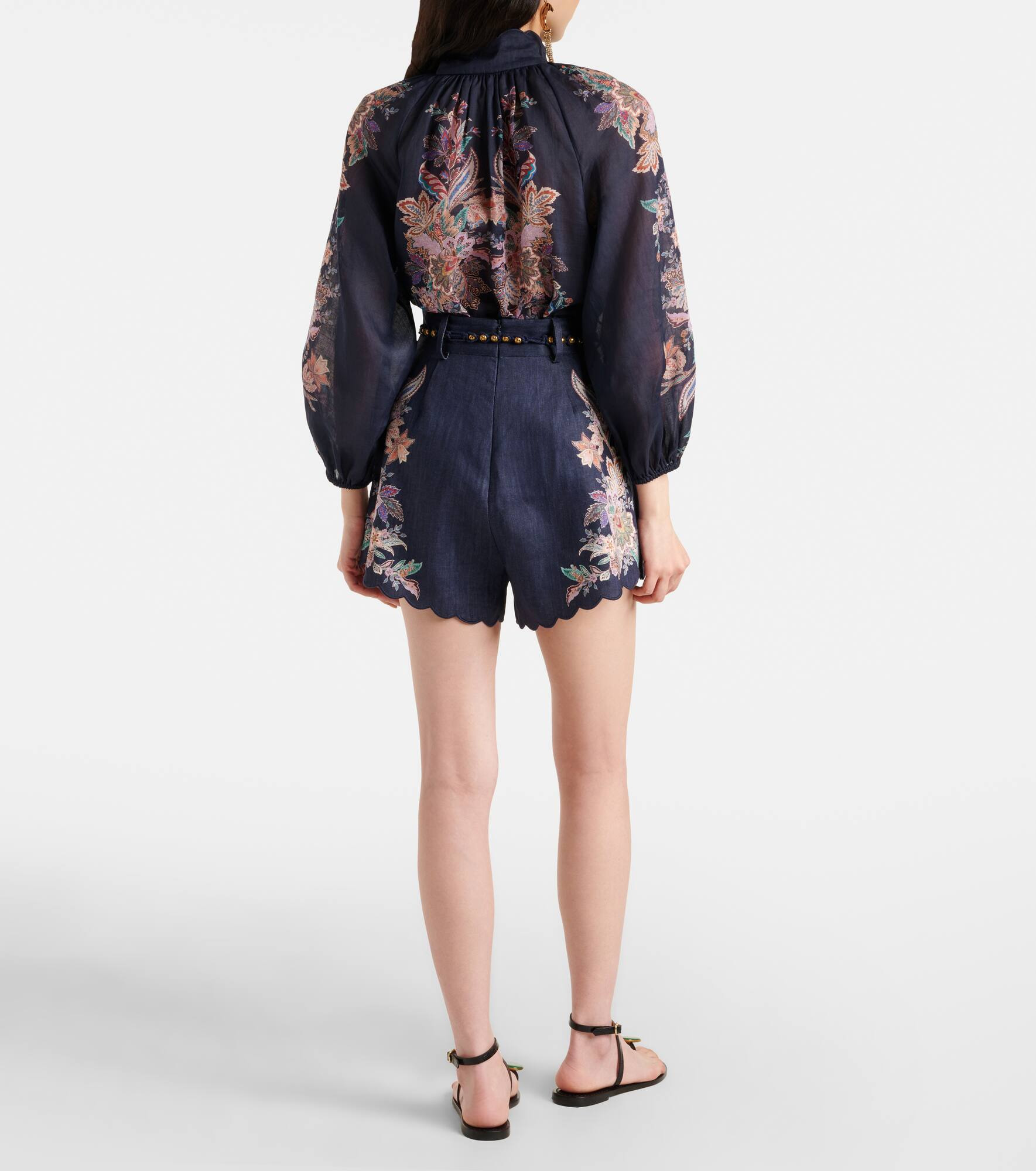 Rhiannon printed ramie blouse - 3