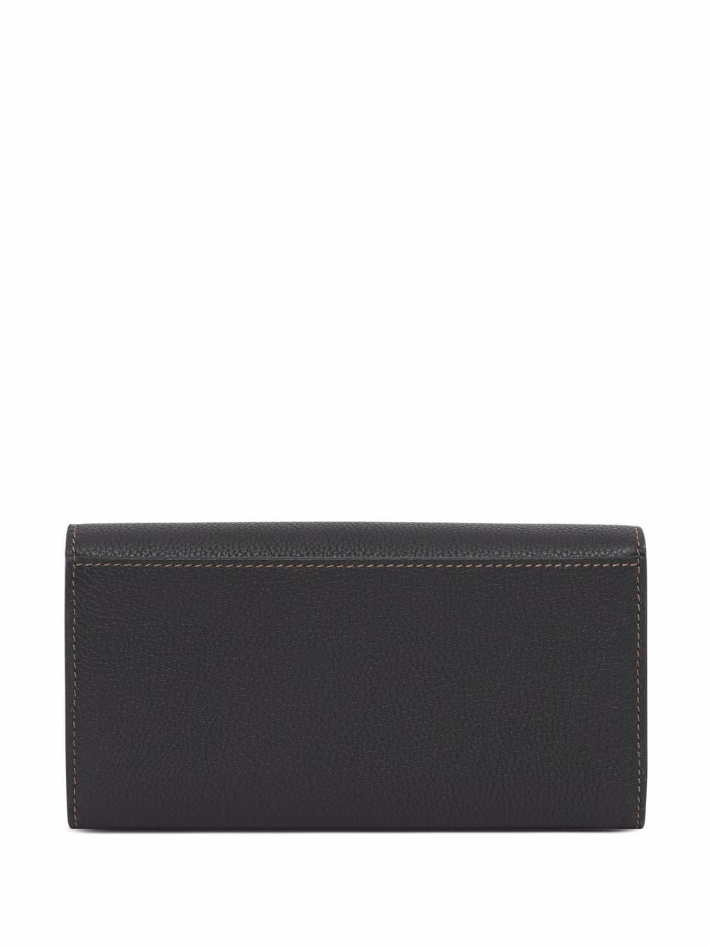 Monogram-plaque continental leather wallet - 2