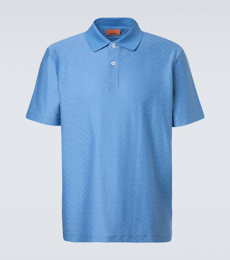 Zigzag cotton polo shirt 1