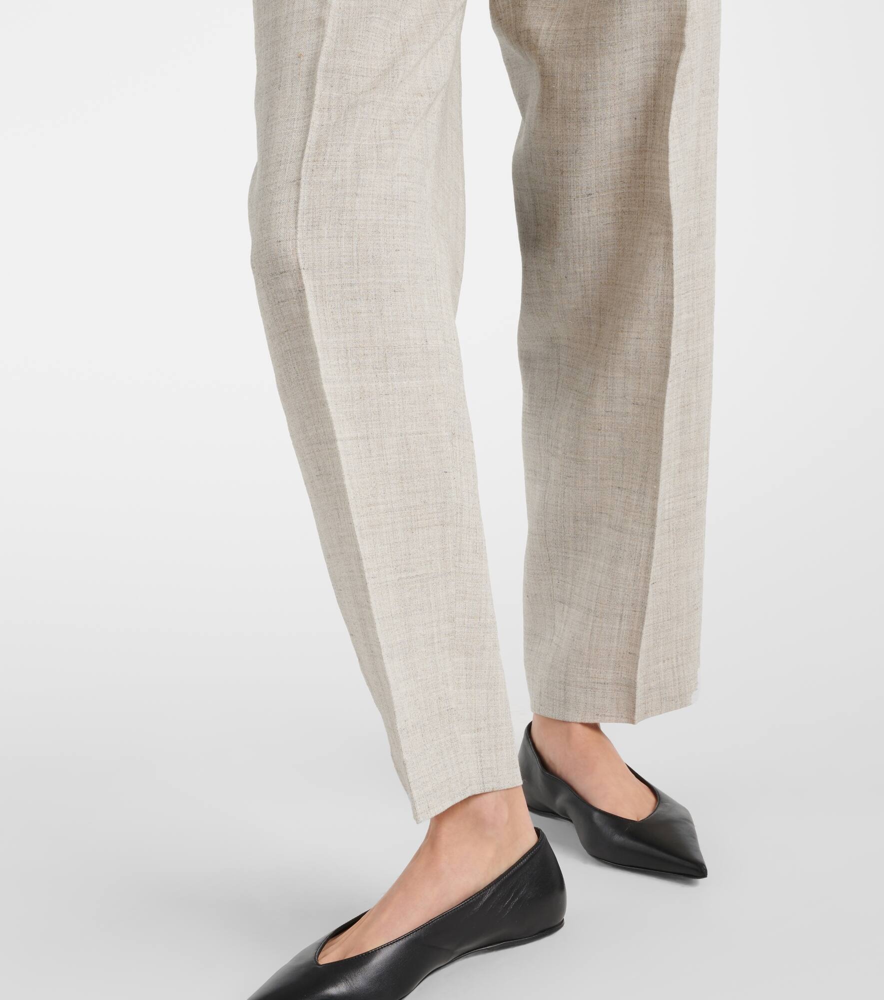 Pleated tailored straight pants - 5