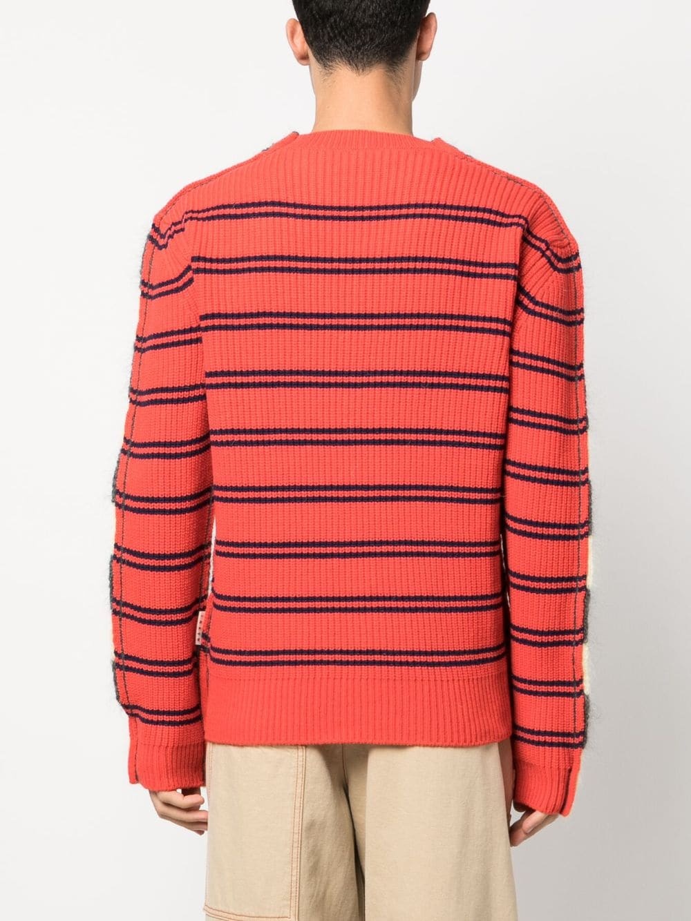 stripe-print knit jumper - 4