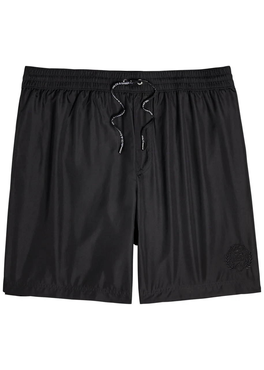 Dolce & Gabbana Logo-embroidered Shell Swim Shorts - 1
