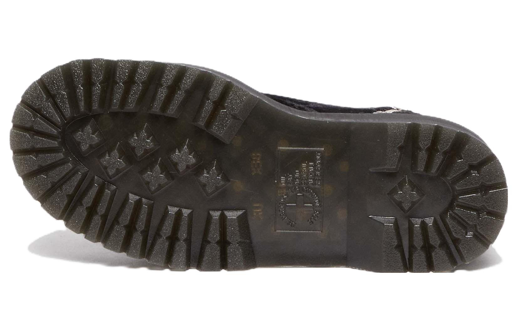 (WMNS) Dr.Martens Vegan Jadon Boot Max Crushed Velvet Platforms 'Black' 31030001 - 6
