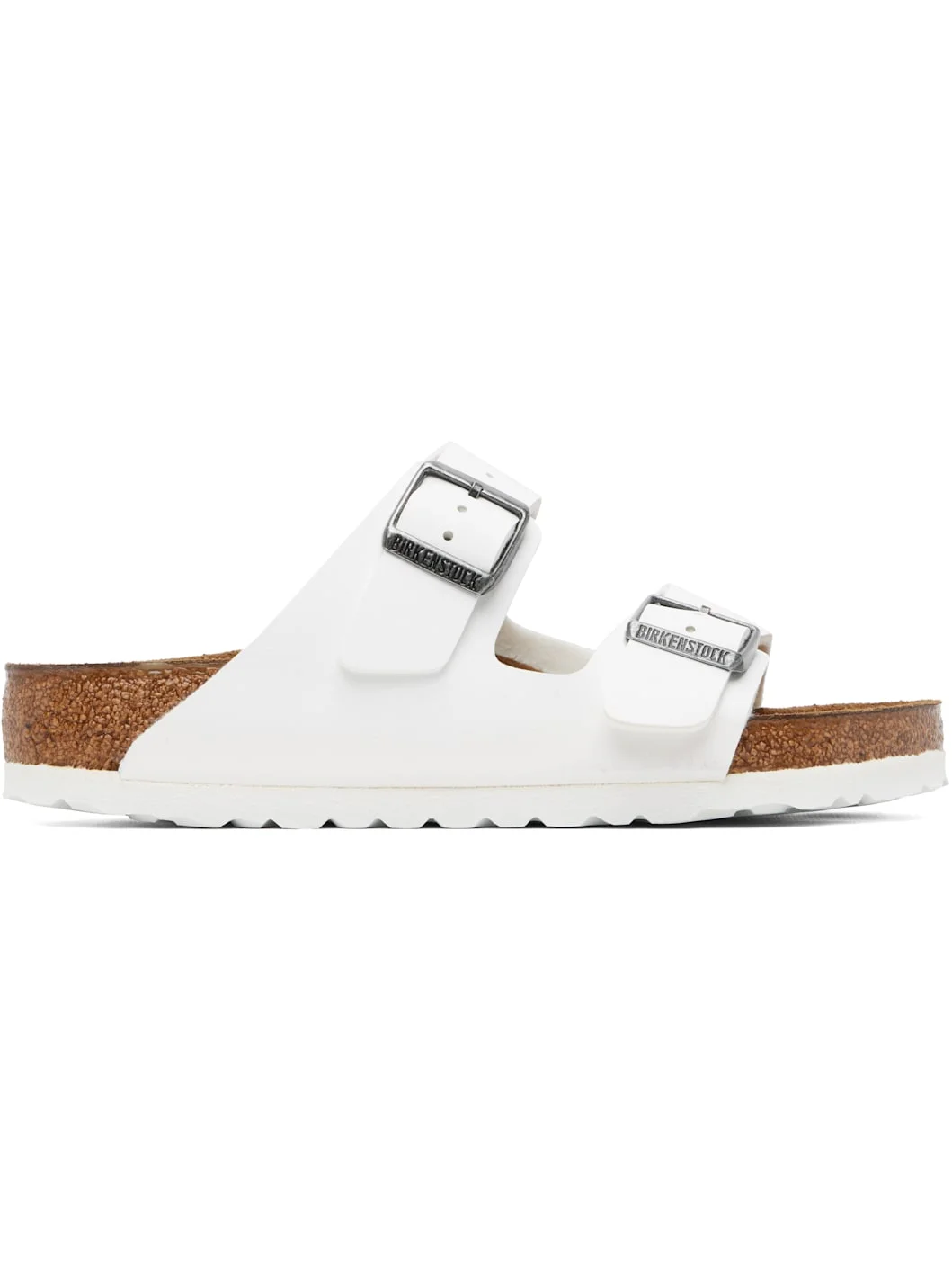 White Regular Arizona Birko-Flor Sandals - 1