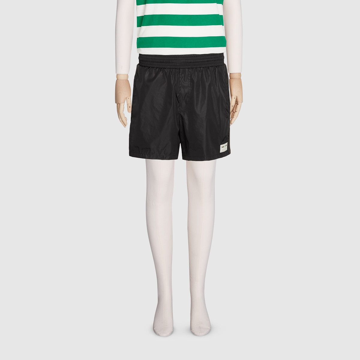 Swim shorts with Gucci label - 3