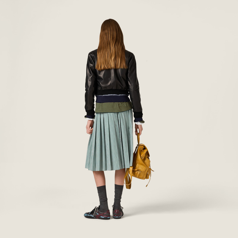 Pleated checked skirt 3