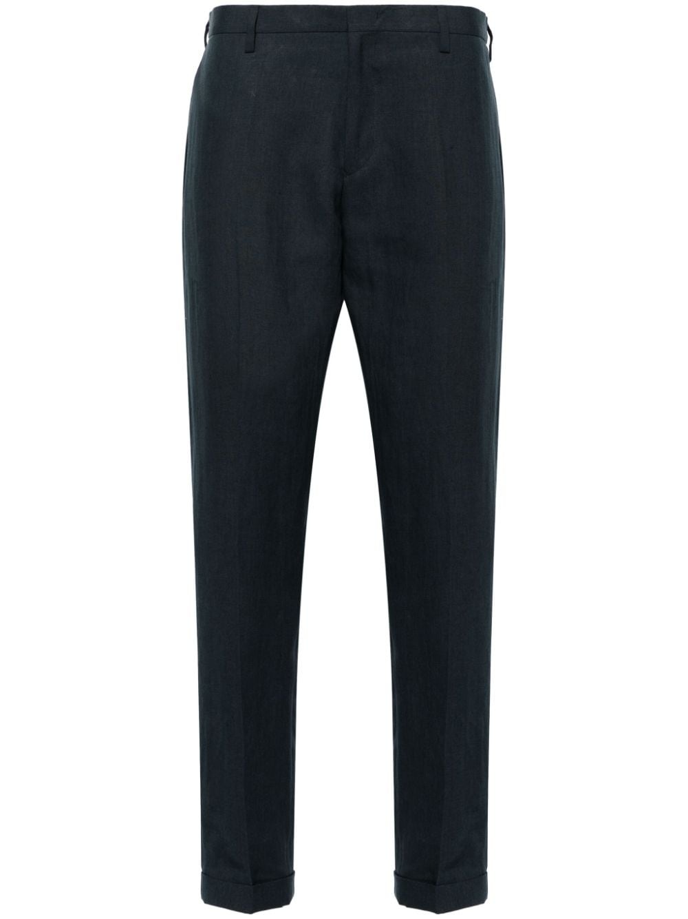 mid-rise linen chino trousers - 1