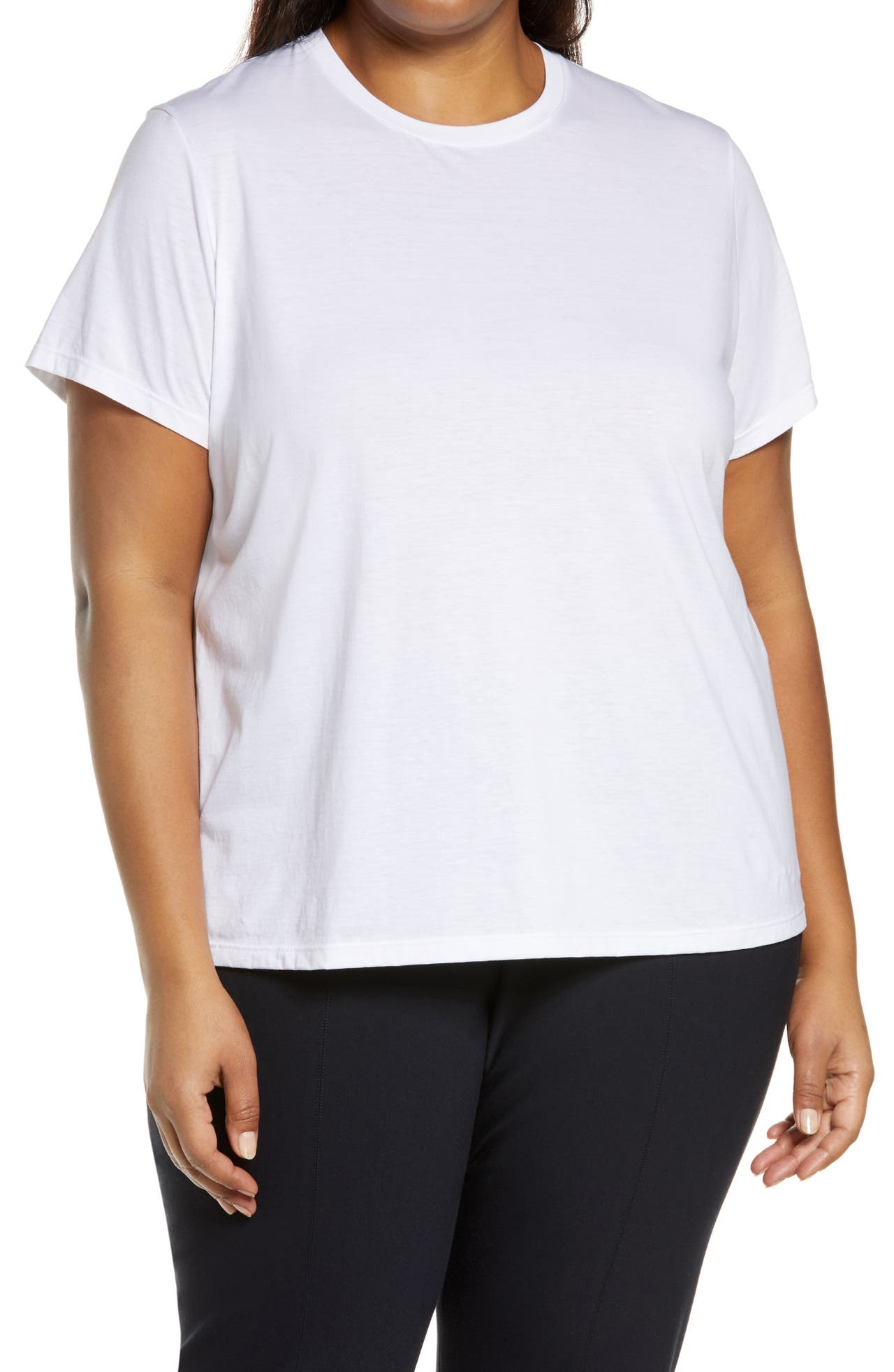 Vince Essential Crewneck Tee in Optic White at Nordstrom - 1