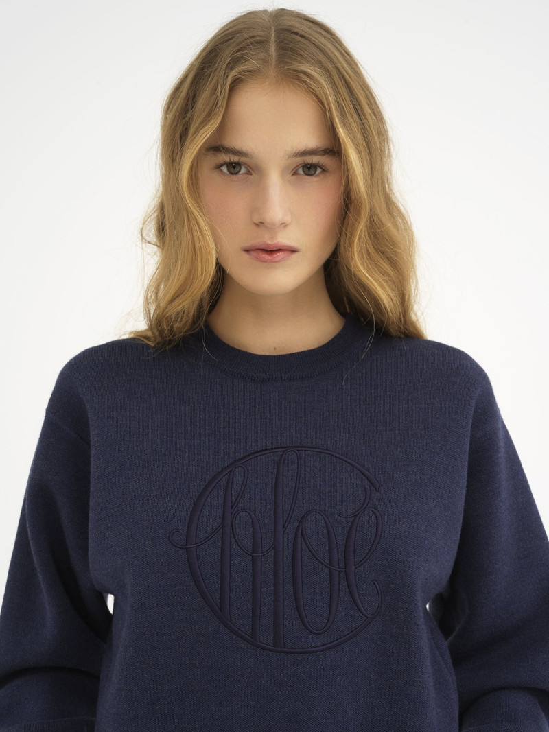 KNITTED LOGO SWEATER IN WOOL 6