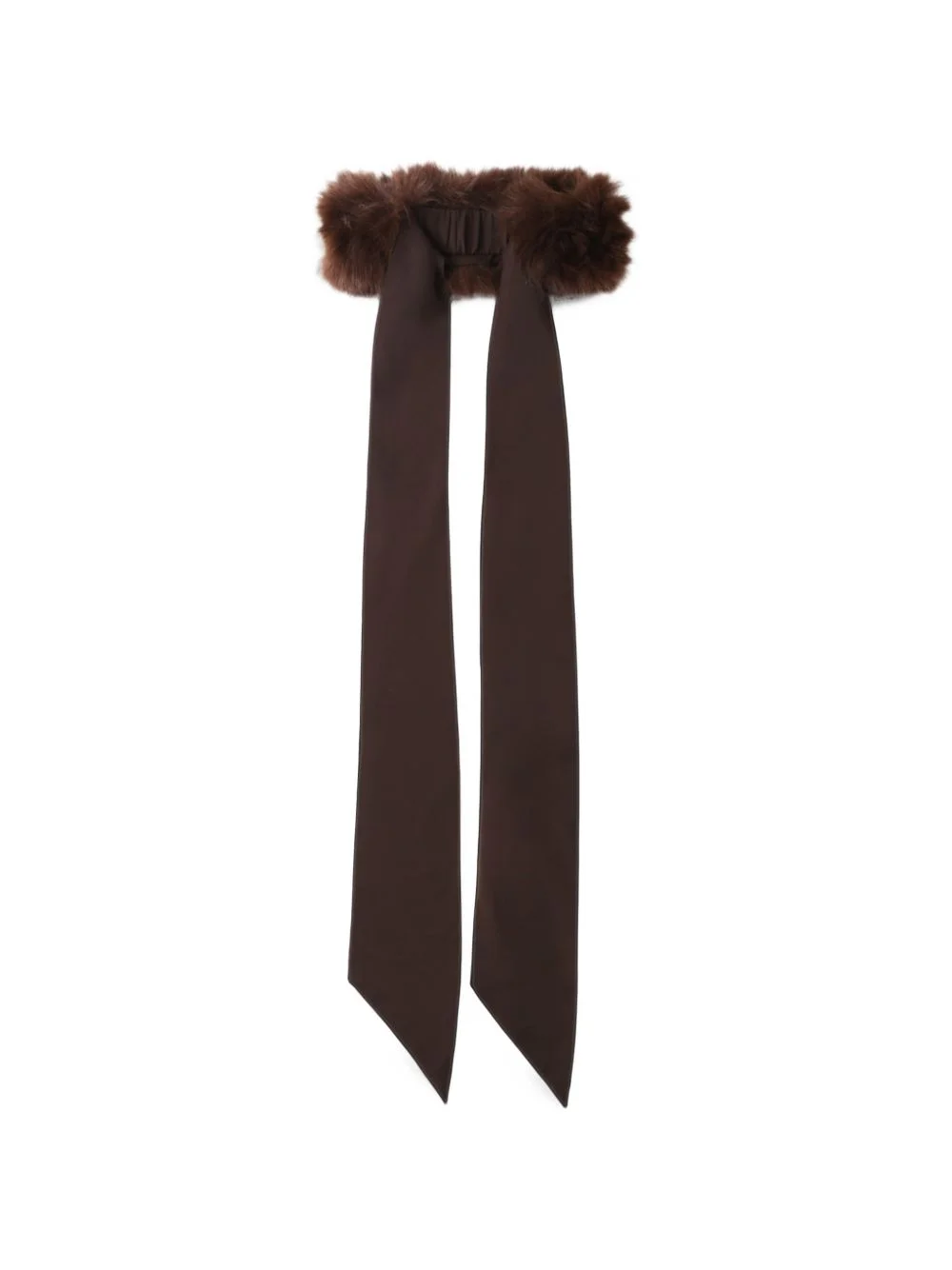 Ana faux-fur tie-fastening headband - 1