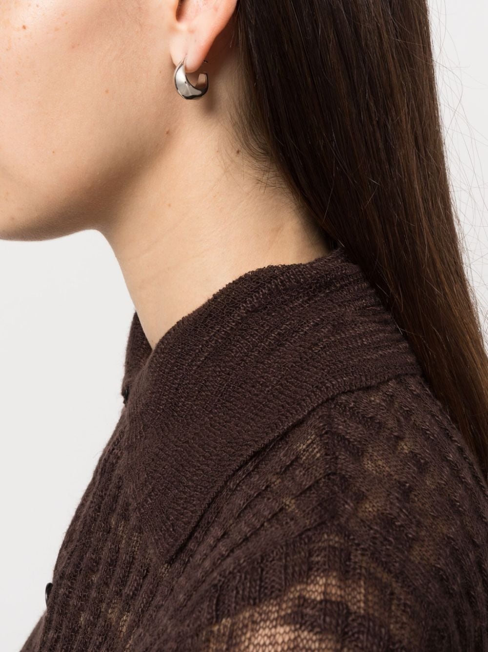 small curved drop earrings - 2