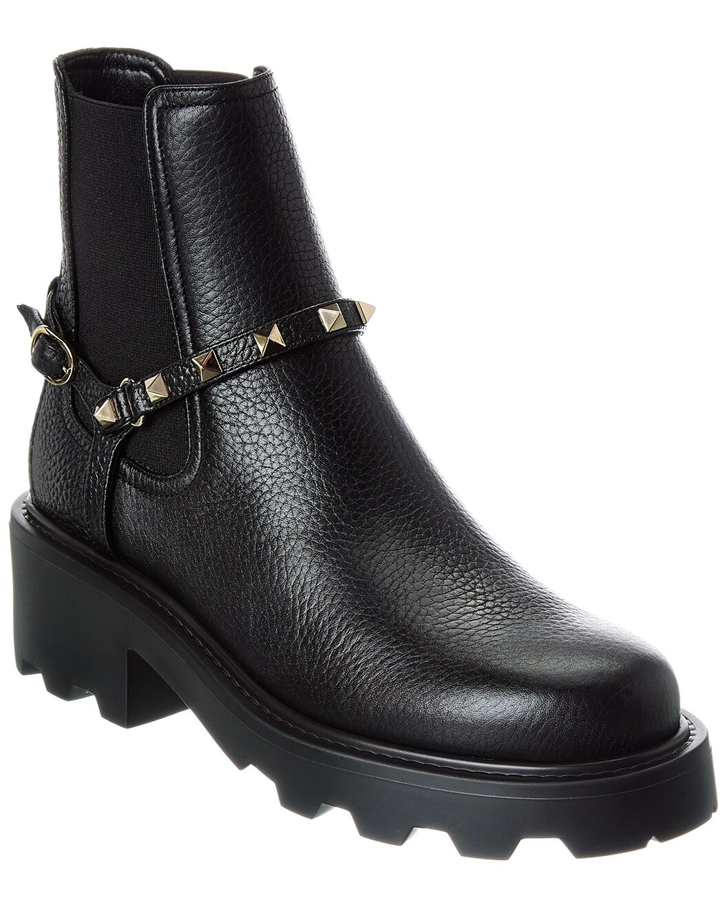 Valentino Rockstud Grainy Leather Boot - 1