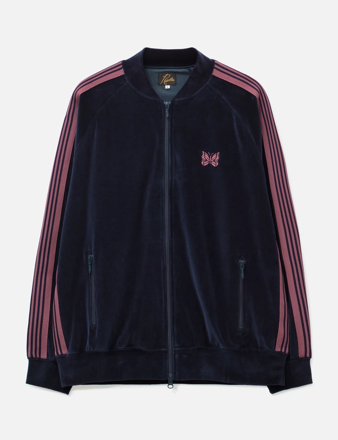 RIB COLLAR TRACK JACKET - C/PE VELOUR - 1