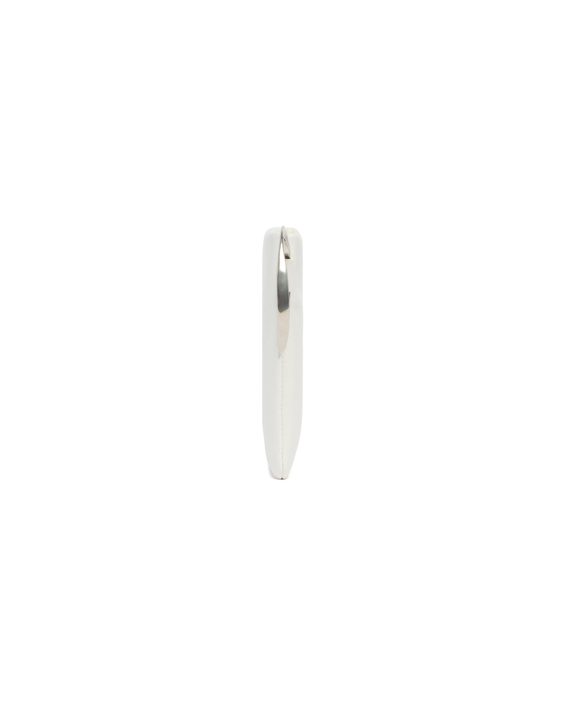 White Leather Clutch with Bracelet - 2