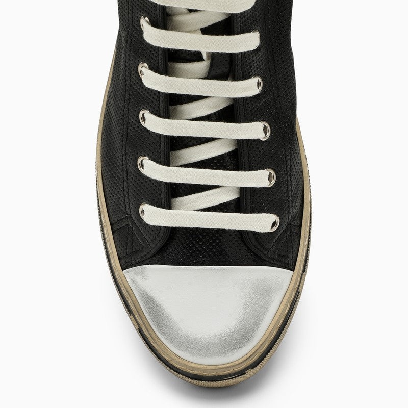 Saint Laurent Black Leather High Trainer Men - 3