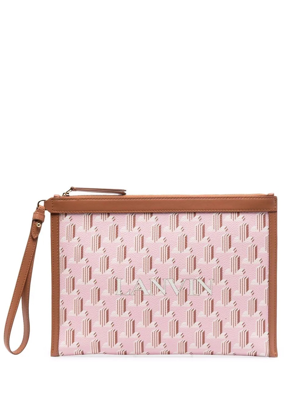 monogram-print clutch - 1