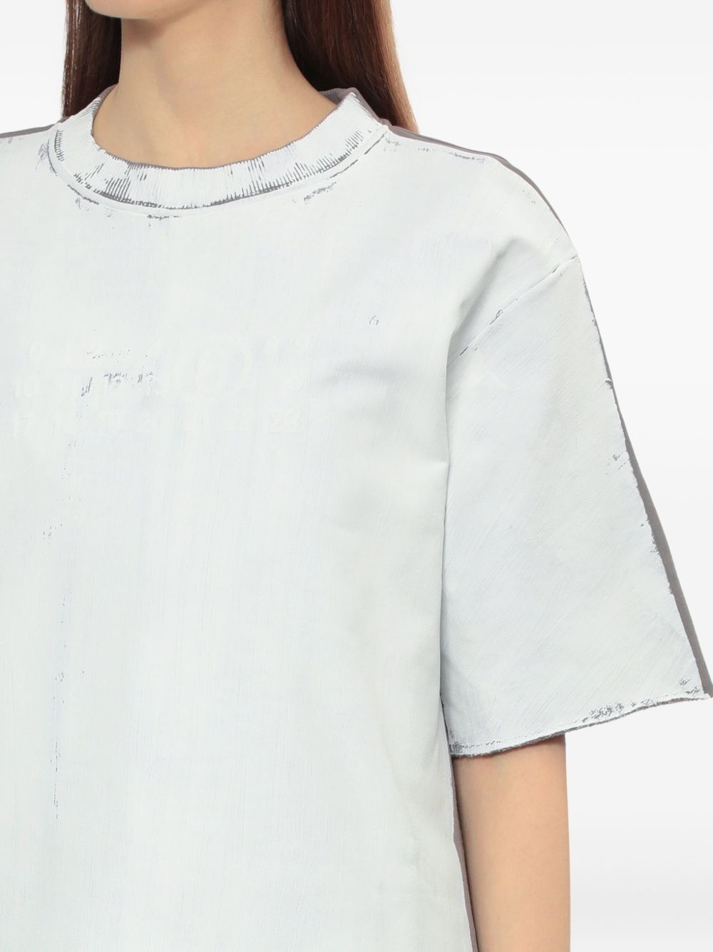 raw-edge short-sleeve top - 5