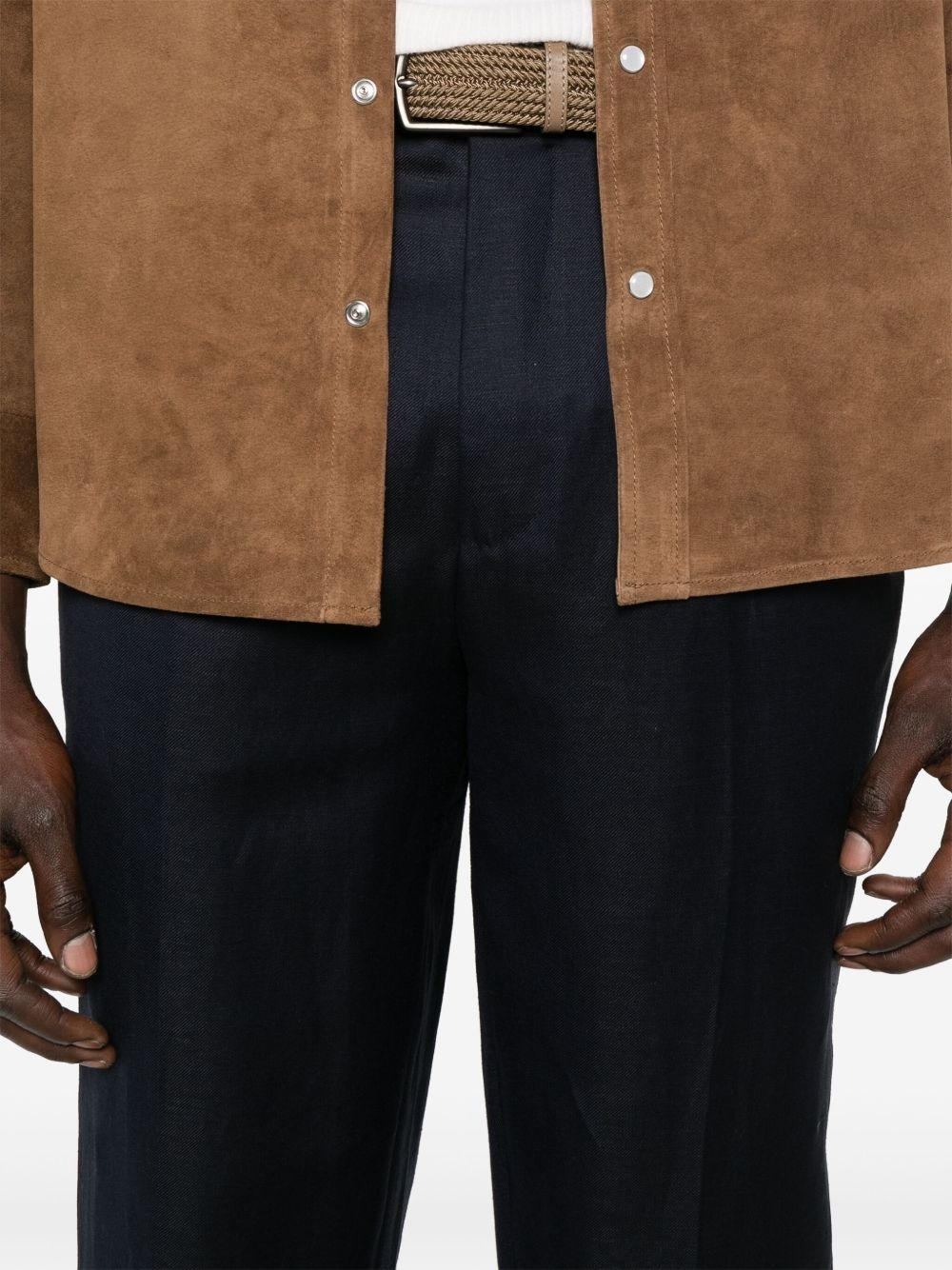 pleat-detail trousers - 5