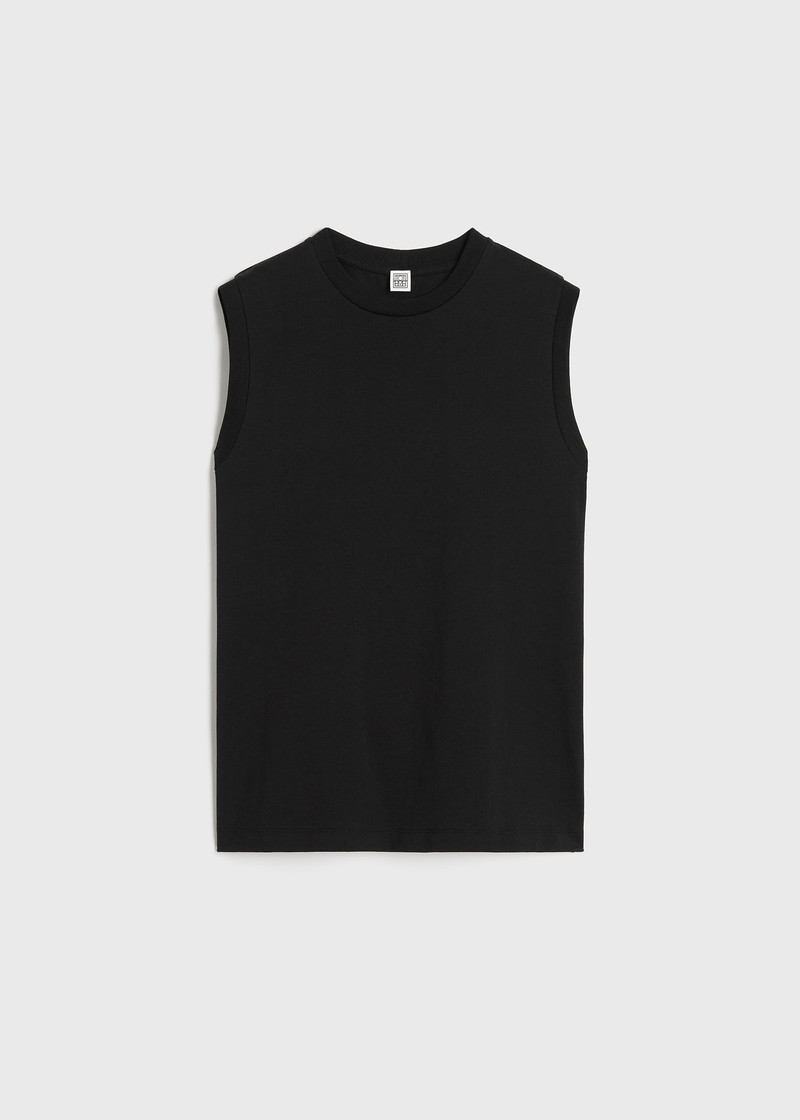 Relaxed sleeveless tee black - 1