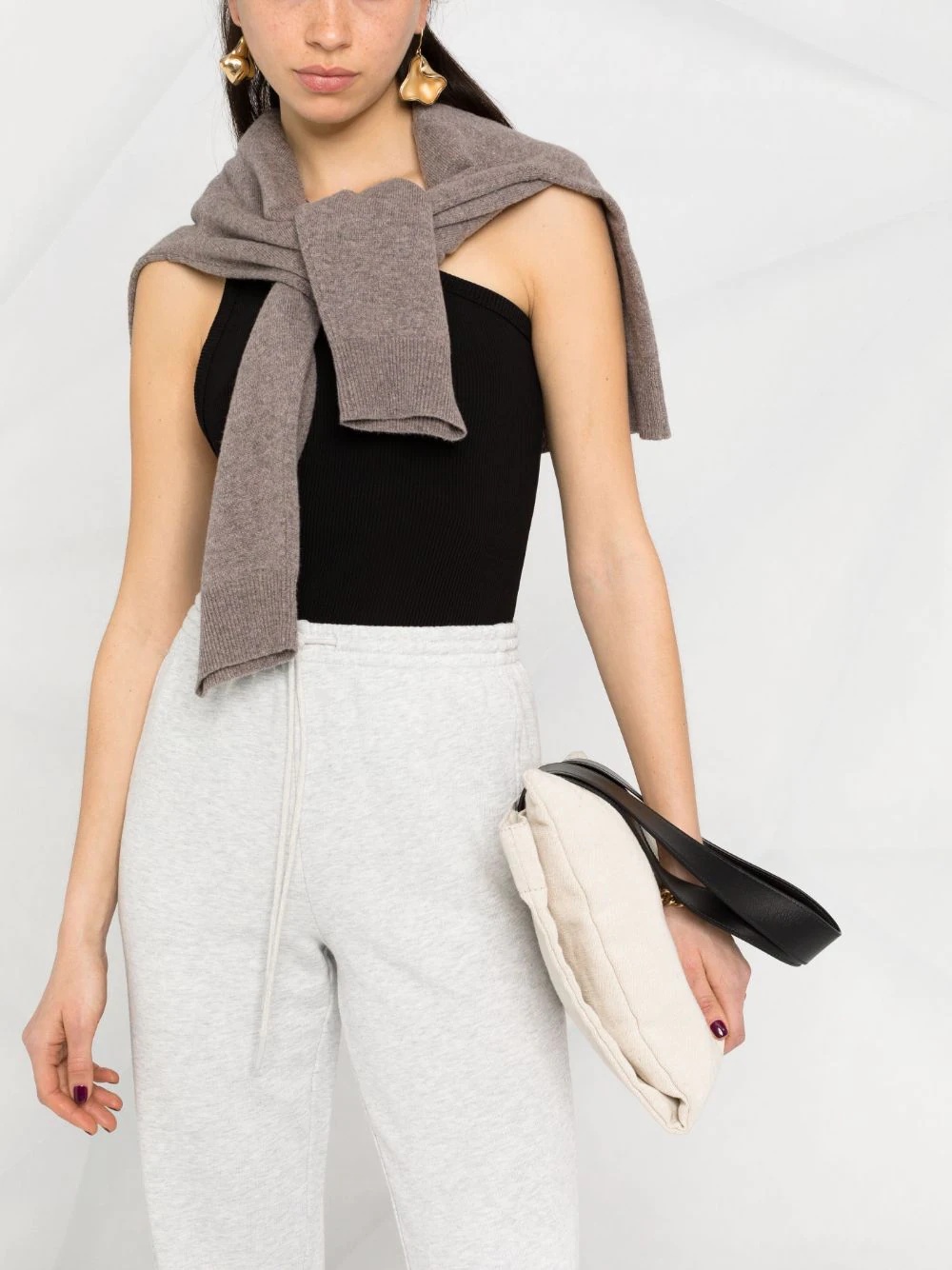cotton tapered track pants - 5