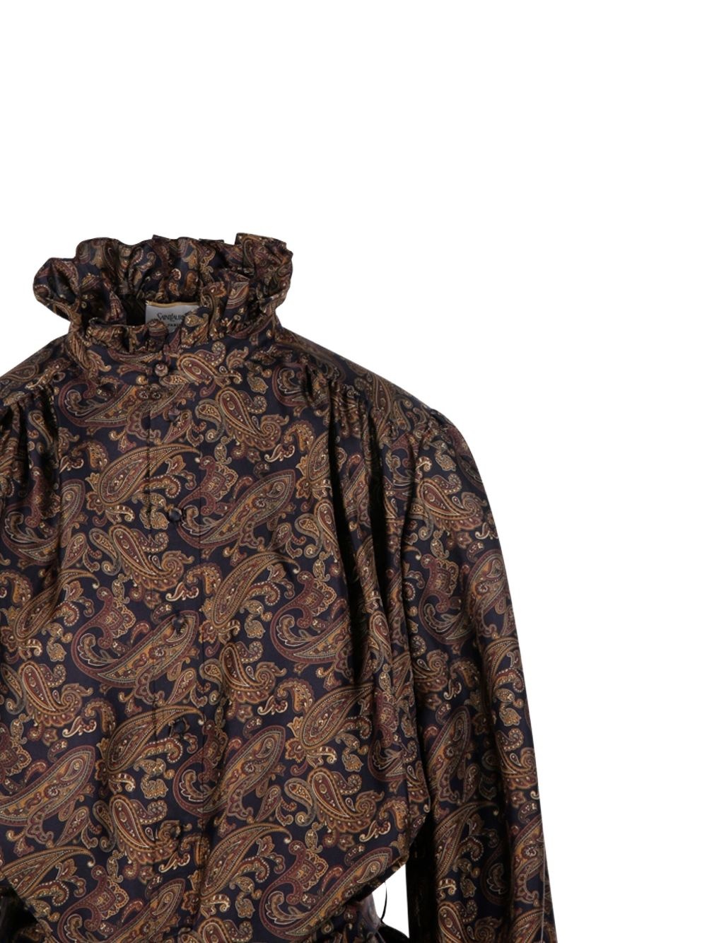 paisley-print silk dress - 4