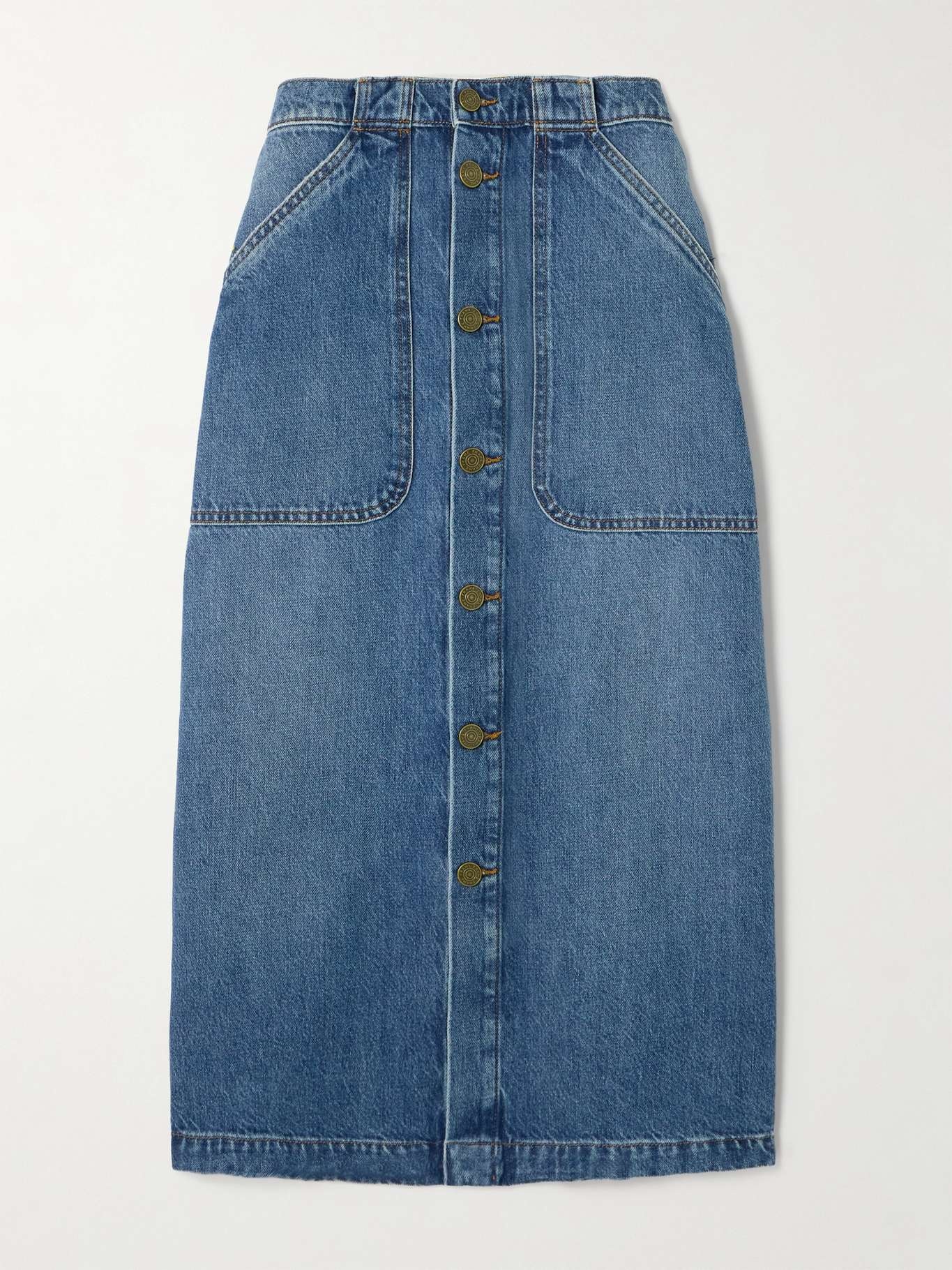 Modern Pocket denim midi skirt - 1