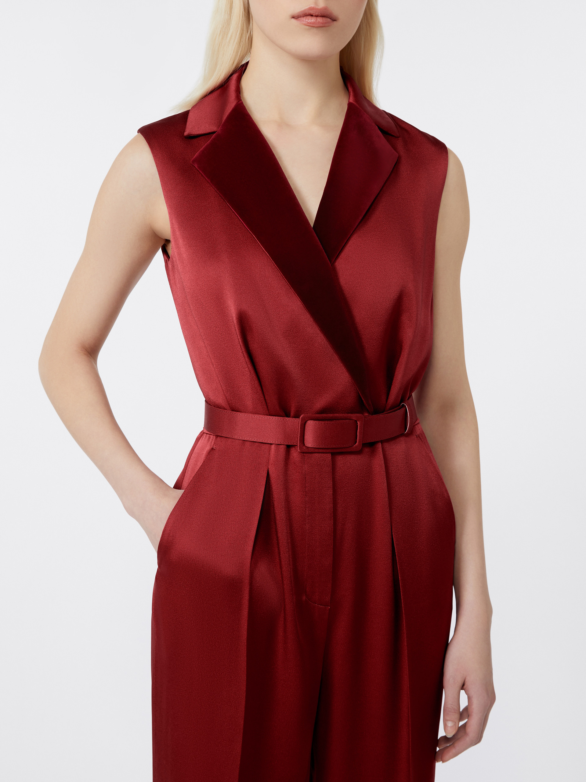 SCALATA Tuxedo jumpsuit in enver satin - 5