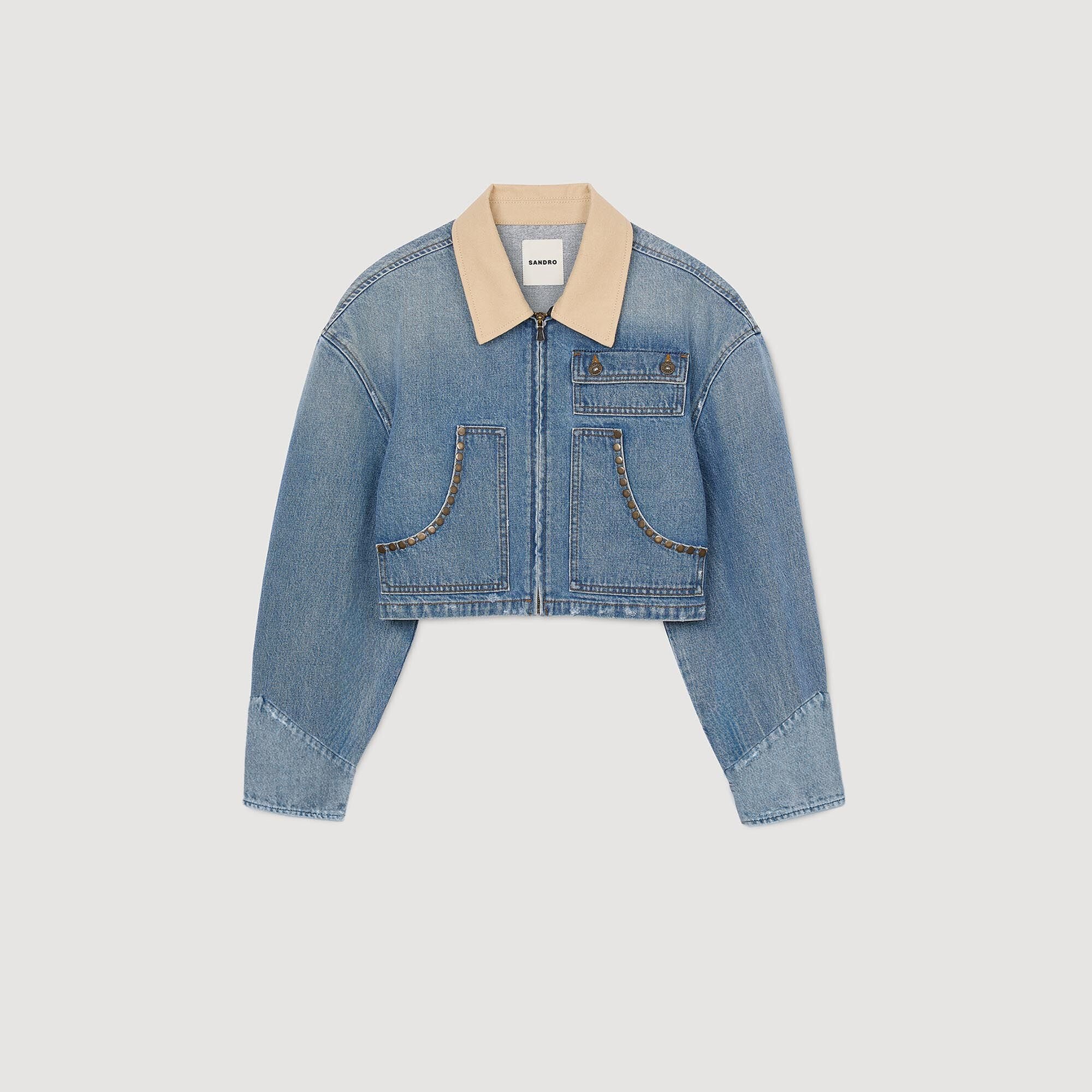 DENIM JACKET WITH STUDS - 6