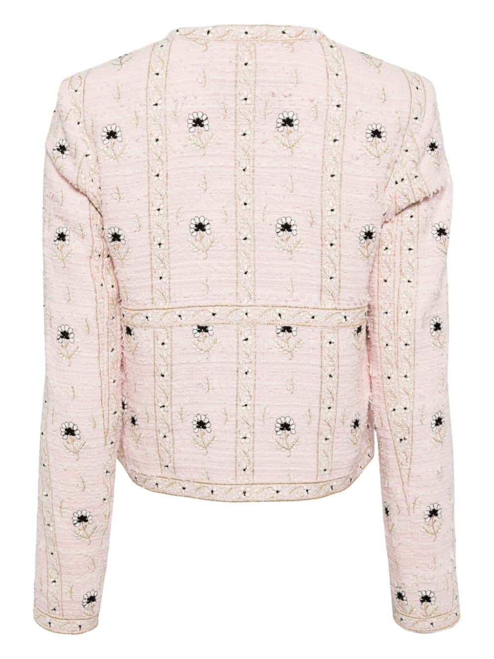 floral-jacquard jacket - 2
