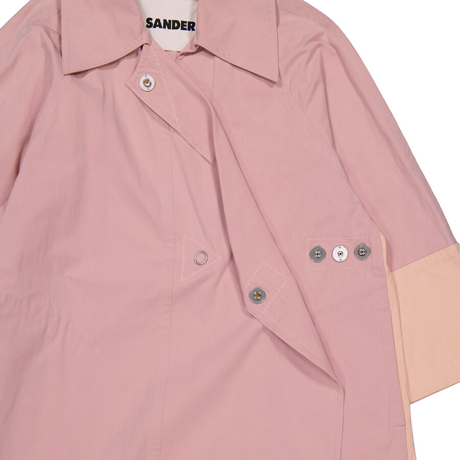Jil Sander Crop Sleeved Mid-Length Trench Coat, Brand Size 36 (US Size 2) - 2