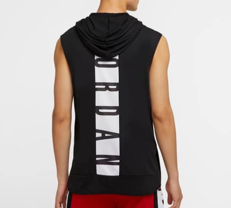 Air Jordan Air Dri-Fit Back Alphabet Printing hooded Vest Black White CW0373-010 - 4
