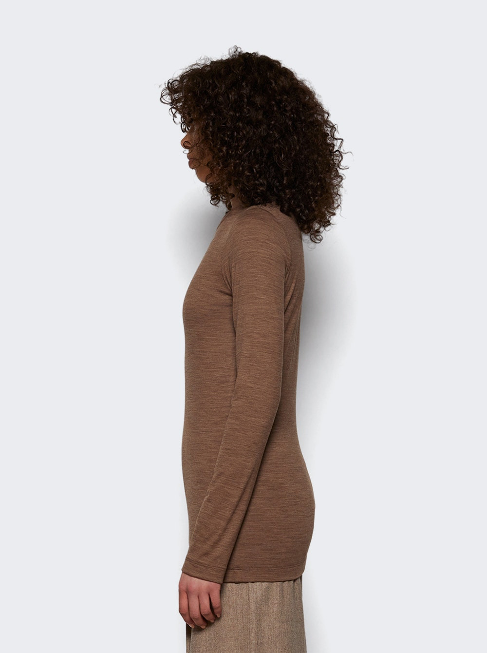 Long Sleeve Top Chocolate Brown - 3