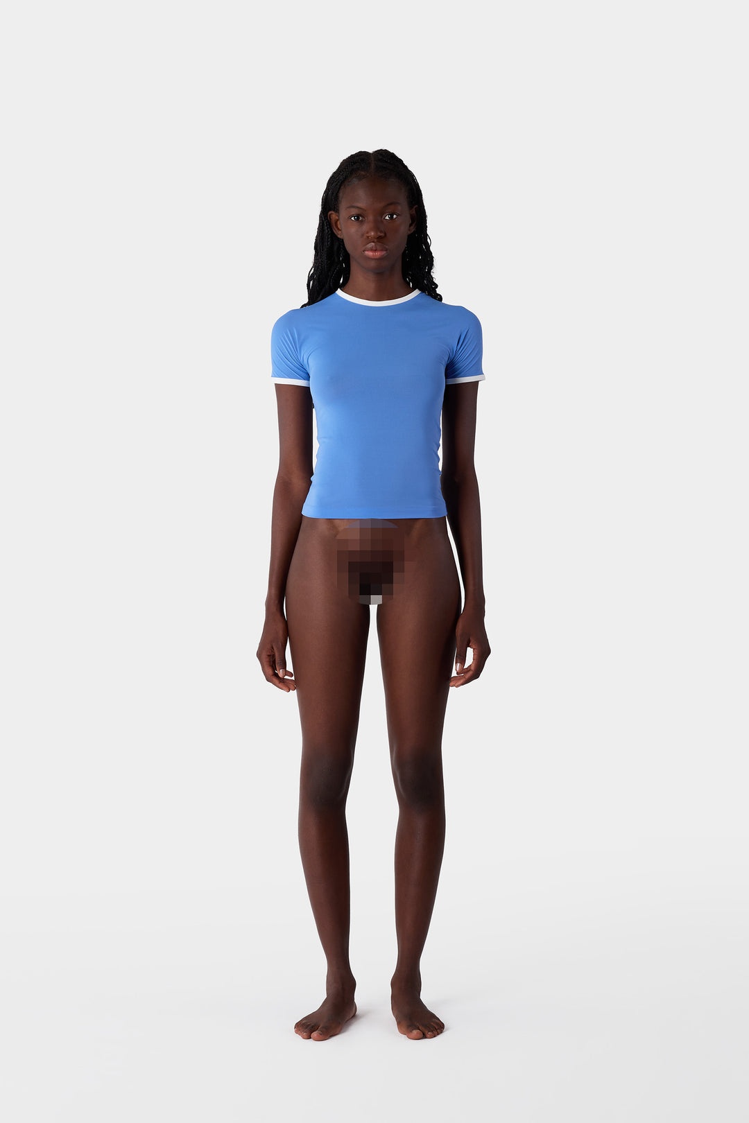 SUPER STRETCH SHORTSLEEVE TOP / sapphire blue - 5