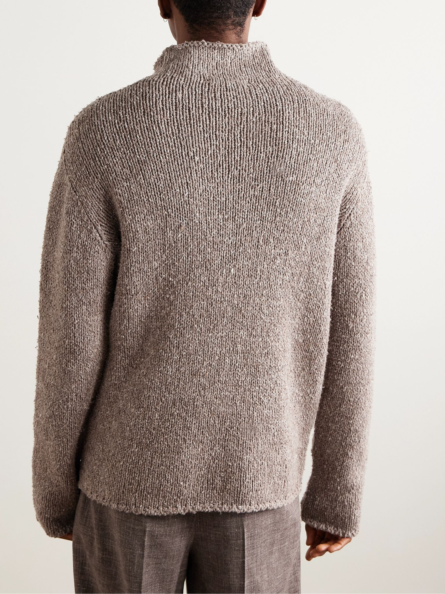 Ryoko Cotton Rollneck Sweater Brown - 3