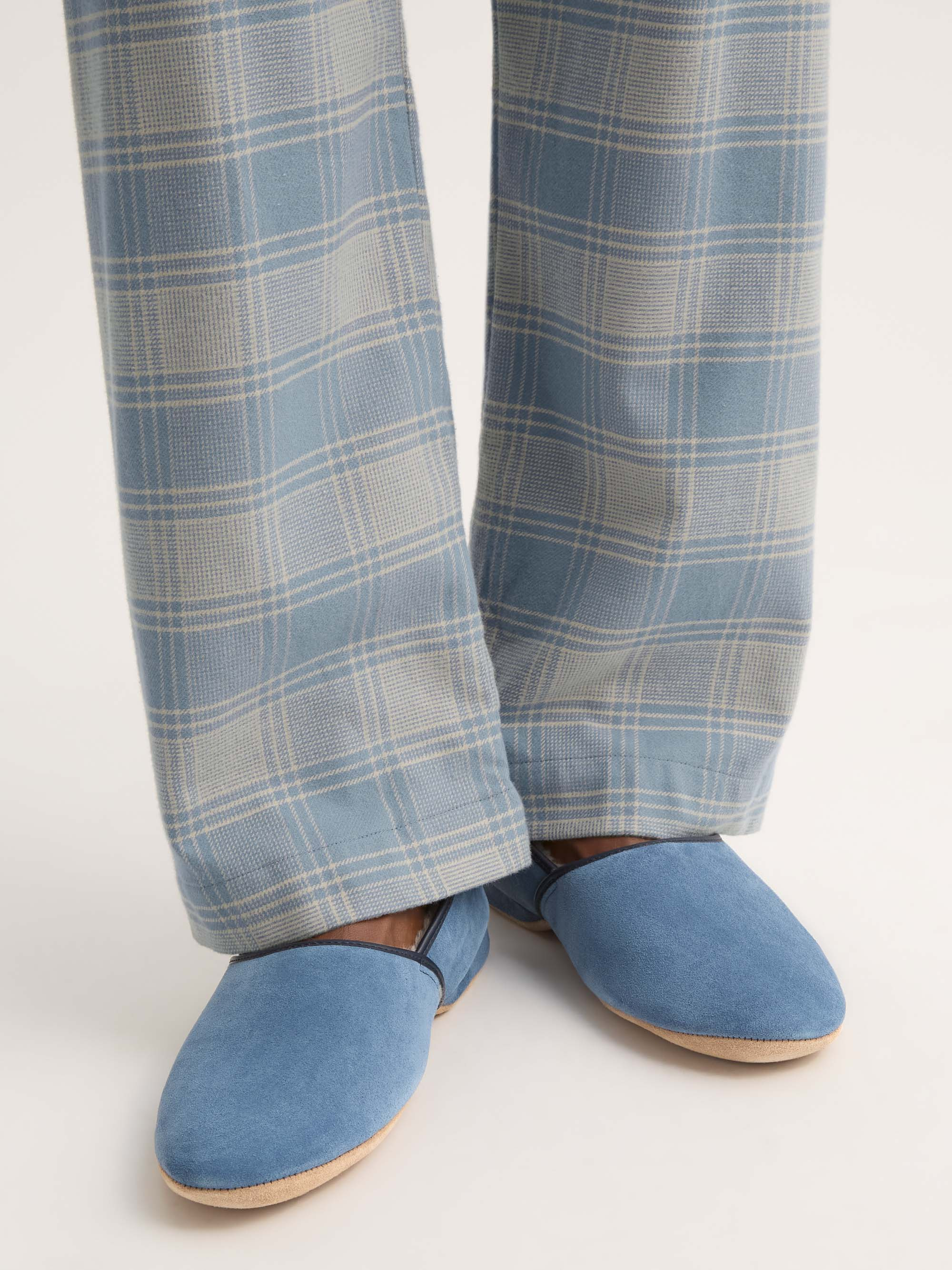 Men's Slippers Crawford Suede Sheepskin Blue - 4