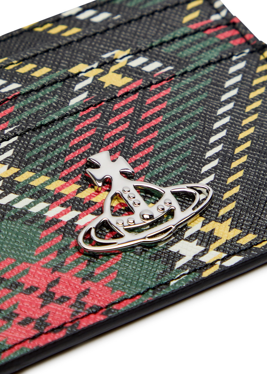 Vivienne Westwood Tartan-print Faux Saffiano Leather Card Holder - 3