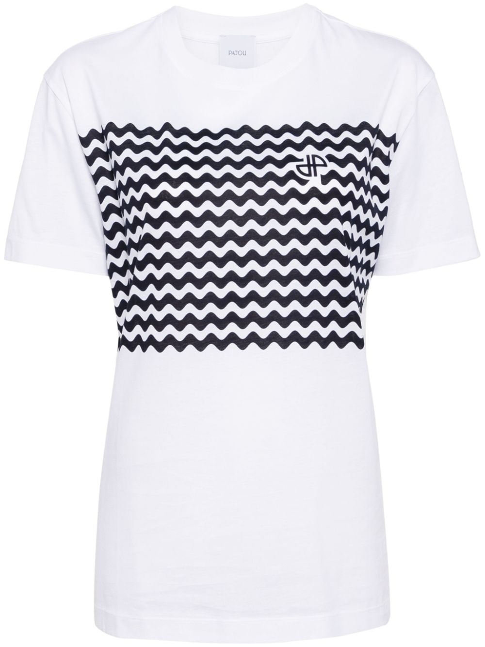 zig-zag cotton T-shirt - 1